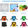 Foldable Bucket, Folding Bucket Wash Basin with Handle, Portable Water Container 12L for Camping Fishing