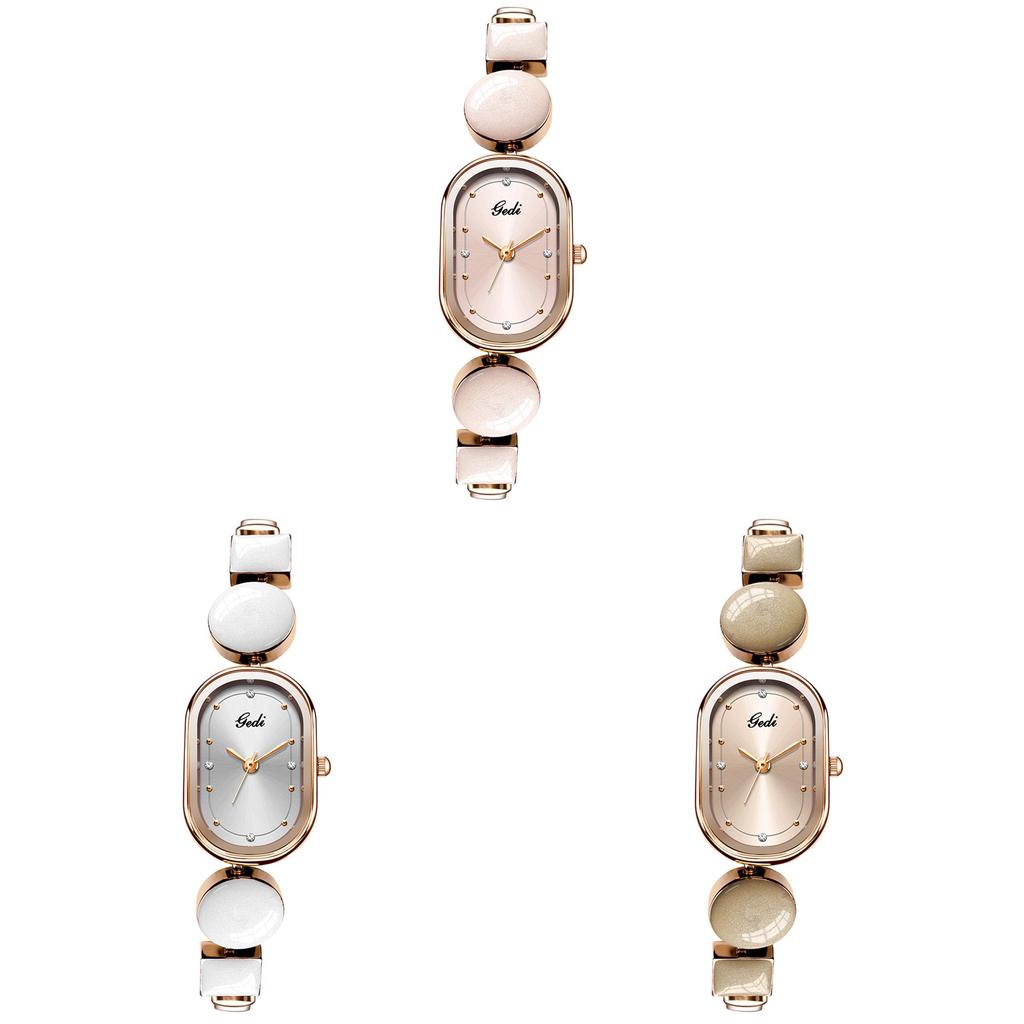 Artistic Oval Quartz Ladies Watch With Waterproof Function For Fashion Women