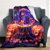 1pc Halloween Cat Blanket, Lightweight Flannel Throw Blanket for Sofa, Bed, Travel, Camping, Living Room, Office, Couch, Chair, and Bed