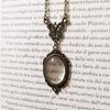 Lace Edge Oval-Magnifier Glasses Necklace Decor for Reading Birthday Gifts