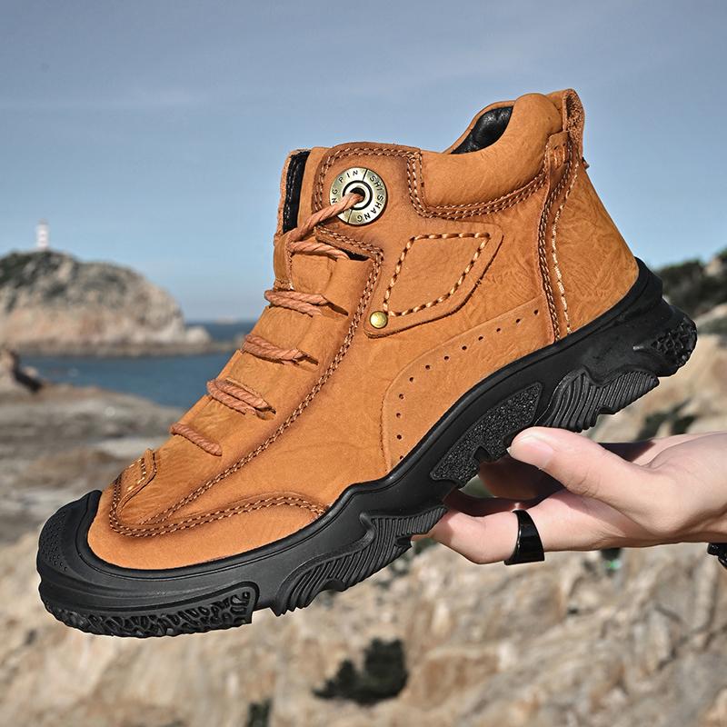 Satın alın Men Skid Resistant Hiking Shoes Fashion Mountain Boots