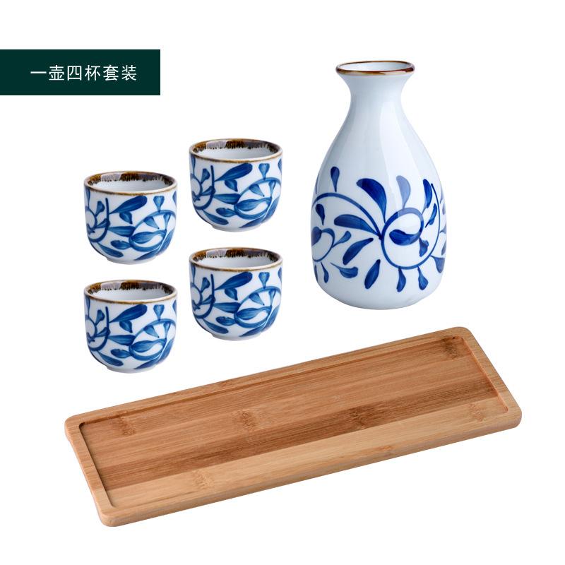 Japanese Sake Set Ceramic Retro Home Sake Bottle Warm Wine Cup Gift