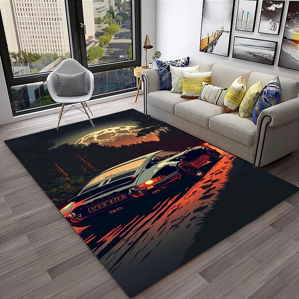 Racing Car Sports Car Carpet Rug for Home Living Room Bedroom Playroom Sofa Doormat Decor,Kids Game Area Rug Non Slip Floor Mat