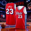 Philadelphia 23 Basketball Jersey Sleeveless Tank Top Quick Dry Sport Streetwear Fans Training Vest White Blue Family Matching