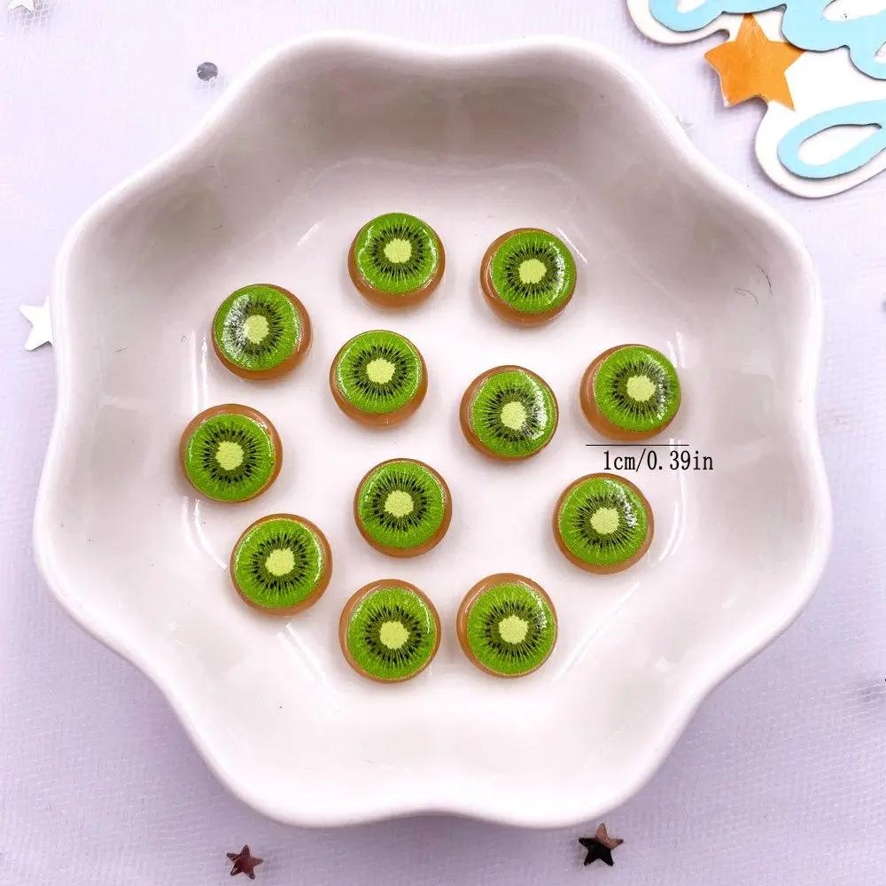 50 STK Resin Søt Mini Fargerik Avokado Kiwi Appelsin Mais Frukt Grønnsaker Neglekunst Flatback Rhinestone Scrapbook DIY Dekor Håndverk
