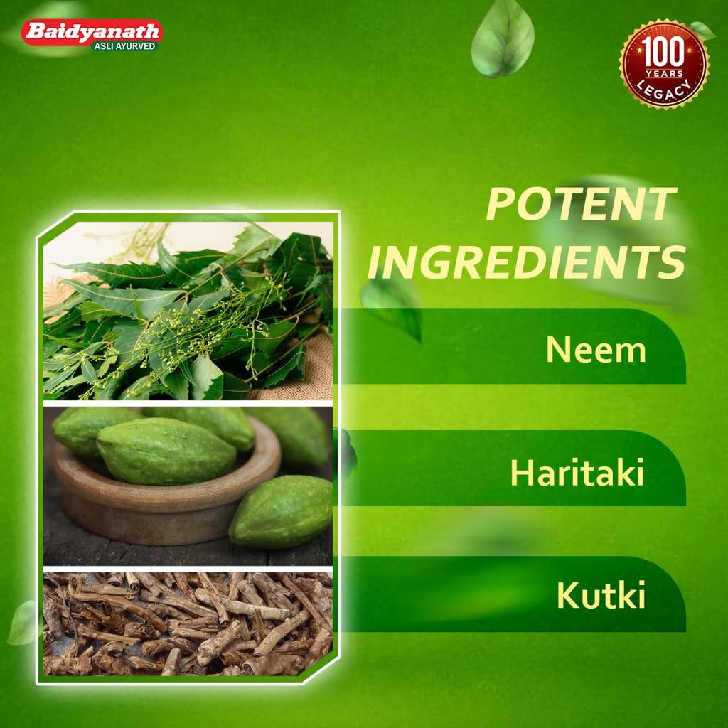 Baidyanath Arogyawardhni Bati 40 Tablets X Pack of 2 Ayurvedic Liver Skin Tonic Herbal Detox Pitta Balance