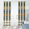 1 set of 2 pieces   purple-colored geometric rhombus patterned Ethiopian-style printed curtains   living room furniture decoration