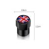 4Pcs/Set Car Tire Valve Caps Wheel Valve Cap Auto Tyre Air Valve Stem Caps Dust Cover for F1 UK Flag Car Vehicles Styling