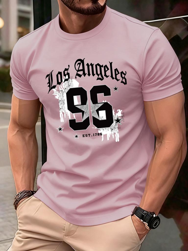 Famous American City Est 1786 Print T Shirts Men Cotton Summer TShirt Loose Casual Clothes Unisex AllMatch ONeck Short Sleeve