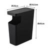 Yamazaki Tower Dustbin & Side Table, Black, W38 X D18.5 X H45cm, Trash Can, Nightstand, 3989