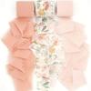 3Pcs Rolls Of Patterned Chiffon Ribbon With Frayed Edges