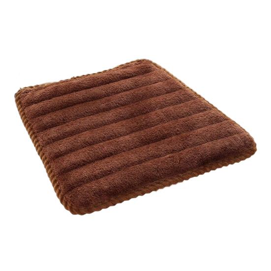 Seat Cushion Trapezoidal Shape Adjustable Straps Plush Material Chair Pad Dining Office Car Seat Cover Home Accessory