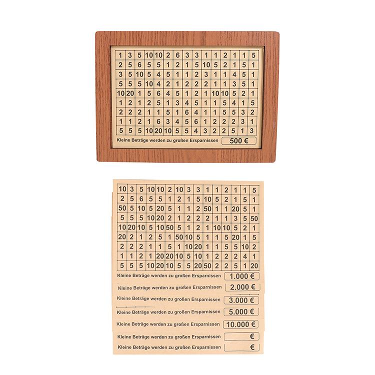 Customized Promotional Wooden Money Saving Box With Counter Desktop Piggy Bank Gift for Children Wooden Crafts Saving Box