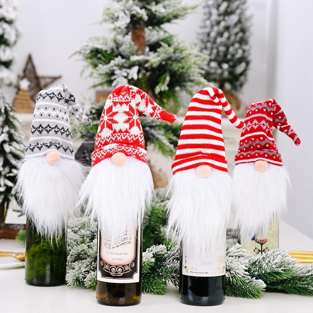 New Party Supplies New Year Decorations Table Setting Household Products Christmas Bottle Set Home Decoration Wine Bottle Cover