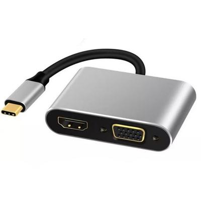 SUNROZ HDMI ve VGA Adaptörü ile USB-C'den TV'ye Tip-C Adaptör Hub'ı ve TV 4K için Projektör Kablosu (A486590)
