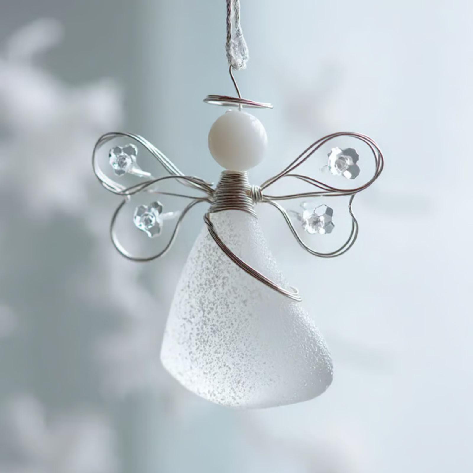 

Handmade Sea Glass Angel 2D Ornament, Sea Glass Angel Christmas Ornaments Advent Calendar One Size белый