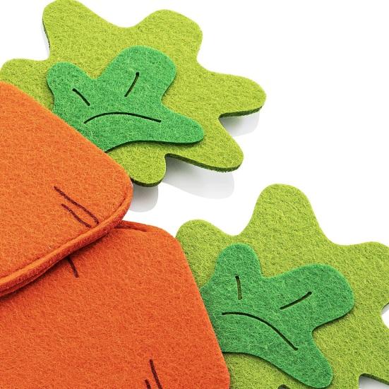 6 Stück Ostereier-förmiger Besteckhalter Tasche Filz Gabel Schneider Beutel Esstisch Geschirr Abdeckung Oster Messer Gabeln Organizer für Frühlingsparty