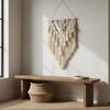Woven Wall Tapestry Nordic Design Boho Tapestry Boho Wall Hanging Wooden Rod Tassel Details