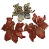 Large Red Gold Sequin Flower Embroidered Lace Patch for Clothing, Dresses, and DIY Decorations