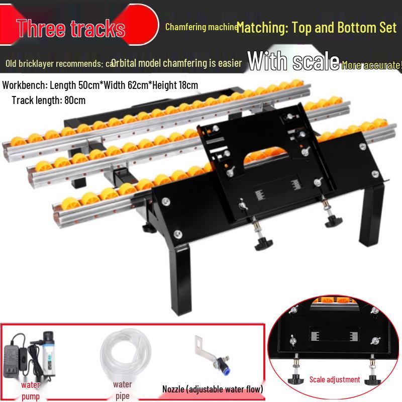 45-Degree Track Tile Chamfering Machine: High-Precision, Multi-Functional, Portable Edge Grinder with Thickened Desktop Stand