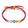 Devil's Eye Bracelet: Adjustable Drawstring with Alloy Pendant