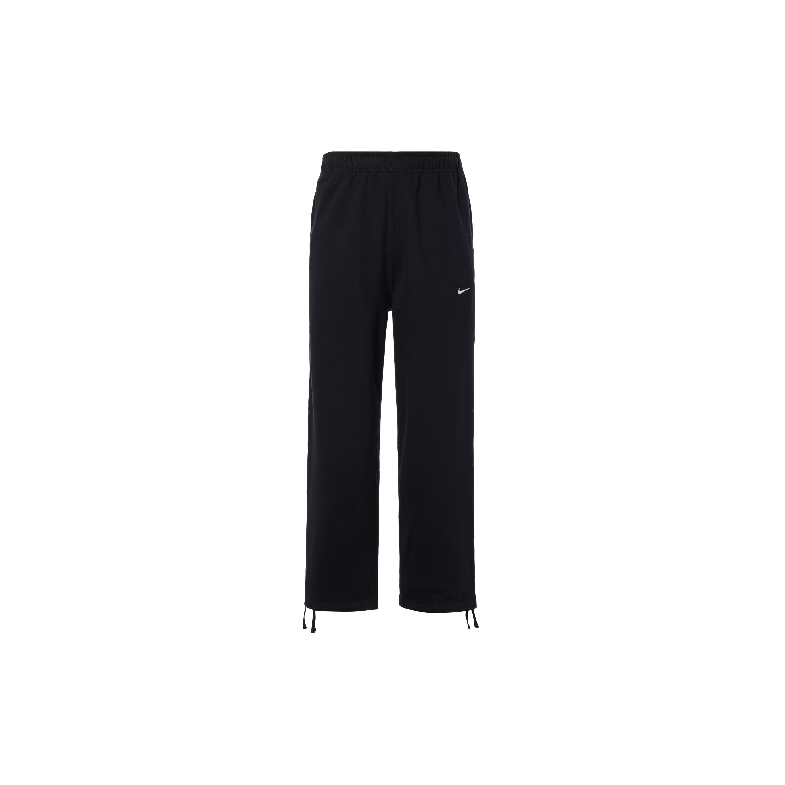 Nike Sportswear Men s Swoosh Open Hem Fleece Sweatpants Black Standard Fit FN3343-010 XL