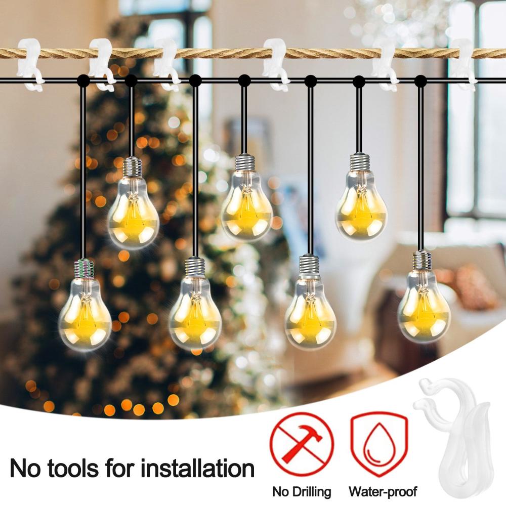 

Decor Party Decoration New Year Mini Gutter Hook Hanging Supplies Light String Hooks Hooks Clips