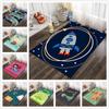 Cartoon Rocket Kids Room Carpet Dinosaur Living Room Area Rug Crystal Velvet Anti-slip Boys Bedroom Rug Children Play Gamer Mat