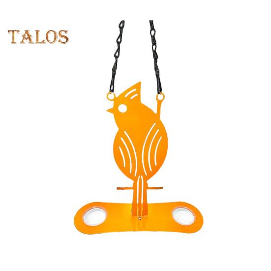 

Кормушка для птиц Oriole, подвесная пластиковая кормушка для птиц с прозрачными полипропиленовыми мисками и насестом, кормушка для апельсиновых фруктов для декора сада на заднем дворе оранжевый