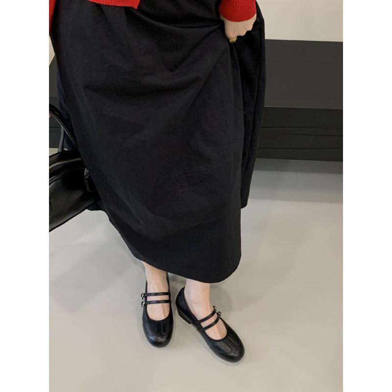 Spring and Autumn two wear Mary Jane shoes high heels Mori buckle inner height increase shallow mouth single shoes 2025 women's shoes