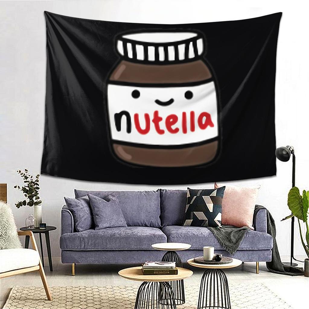 Nutella Tapestry Decoration Art Aesthetic Tapestries for Living Room Bedroom Home Wall Cloth Wall Hanging