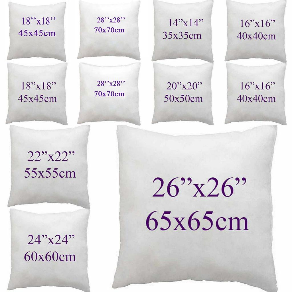 Inner Pads Cushion Inserts Fillers 14" 16" 18" Etc  Hollow Fiber Scatters Inners