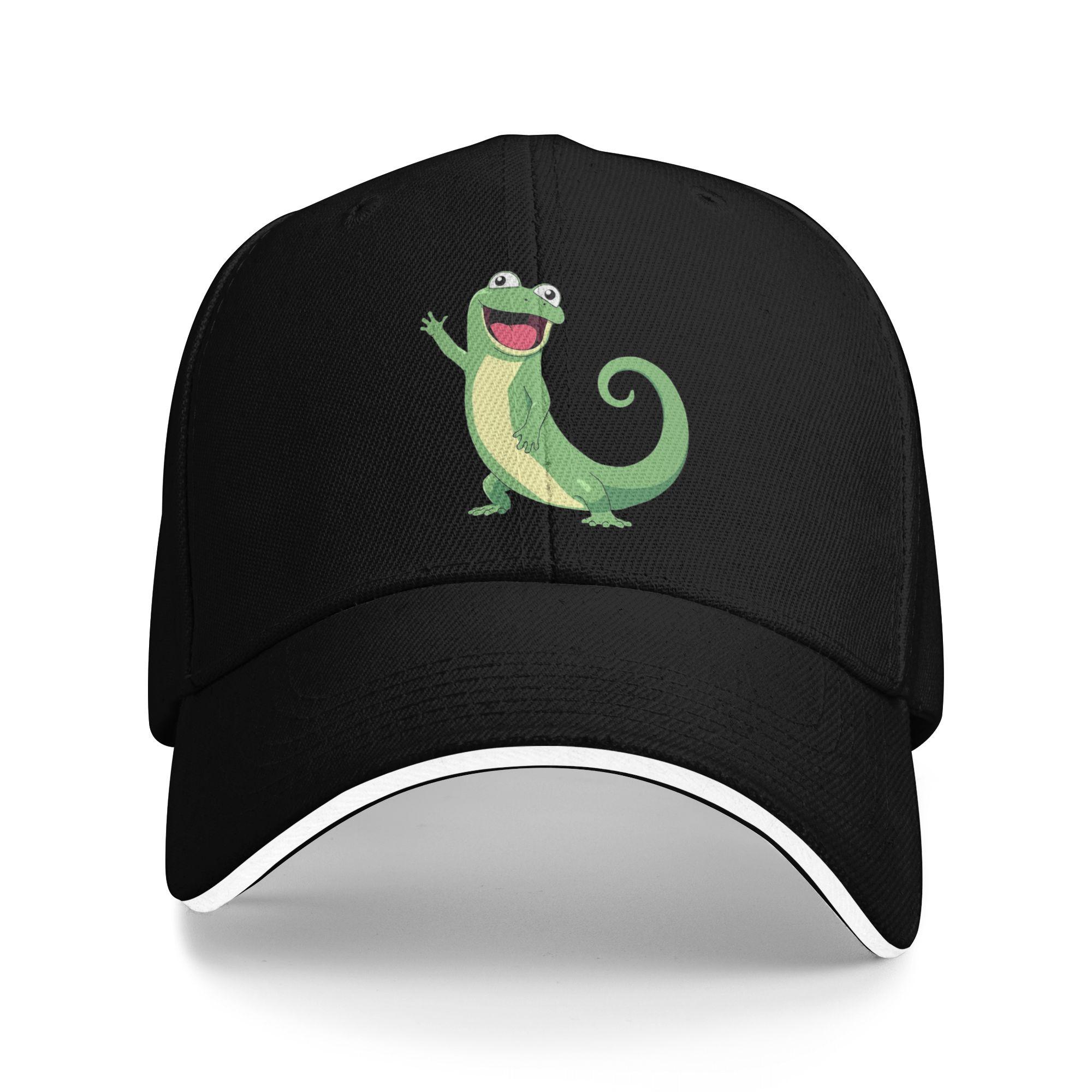 

Cartoon Tom Lizard Baseball Cap Casual Sandwich Hat Unisex Style Adjustable Dad Hat Fishing One Size чёрный