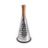 Stainless Steel Cone Cheese Grater with Wood Handle 3 Sided Vegetable Shredder for Grating Cheese Chocolate Vegetables