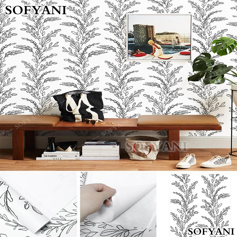 Self adhesive vinyl wallpaper thickened modern bedroom livingroom background wall old furniture wardrobe dormitory table sticker