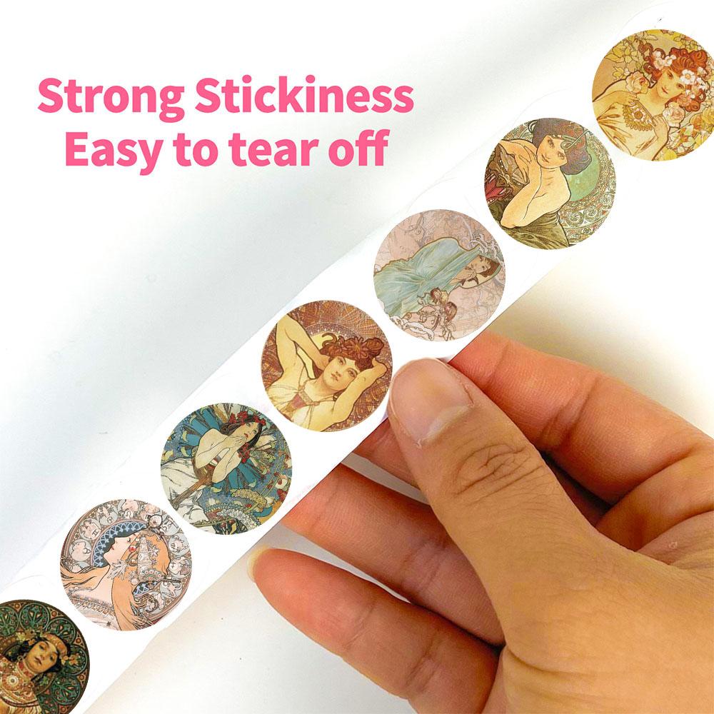 500PCS Penguin Roll Sticker Nostalgia Aesthetic Loptop Coffee Luggage Living Room Refrigerator Phone Guitar Paintings Stickers