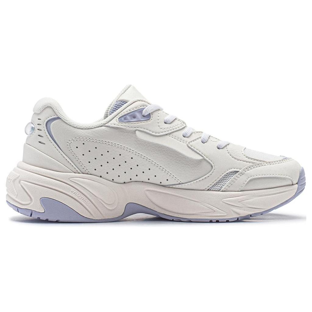 Li Ning Tiger Whale Comfortable Versatile Thick Sole Height Increasing Shock Absorbing Wear Resistant Low Top Casual Shoes Women sneaker AGCU030-3