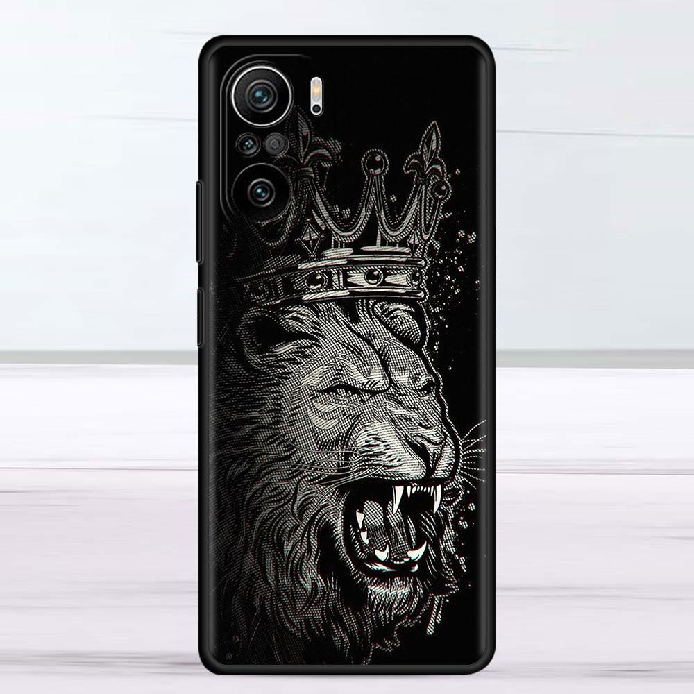 Hülle für Xiaomi Redmi Note 11 9S 10 9 8 7 9A 9C 9i K40 8T 10C 9T K50 Silikon Handyhülle Löwe Wolf