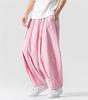 East Rain Wide-Leg Baggy Pants, Sarouel Pants, Solid Color, Lightweight, Loose Fit, Easy-Dress Pants, Plus Sizes, Men's, SEW516