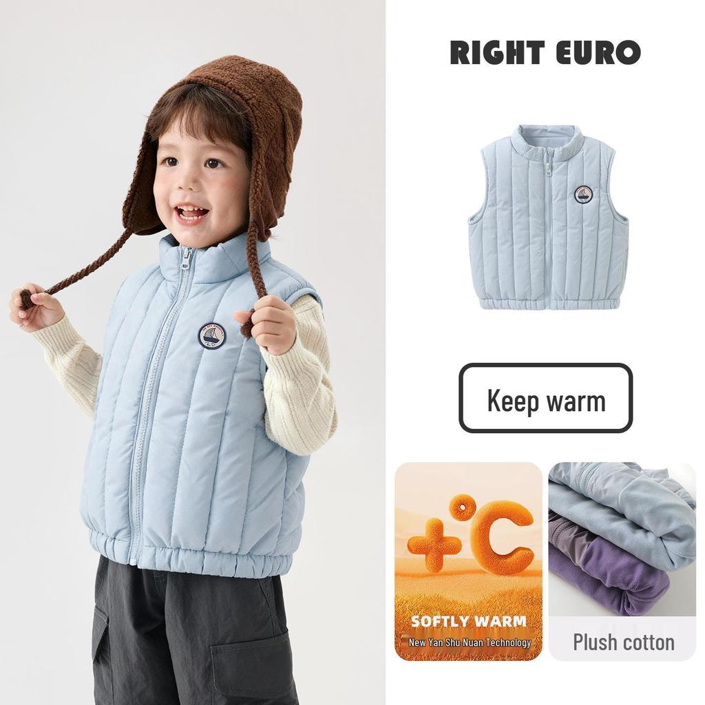 European Boys' Lightweight Cotton Vest for Autumn/Winter 2025 - Trendy Children's Clothing