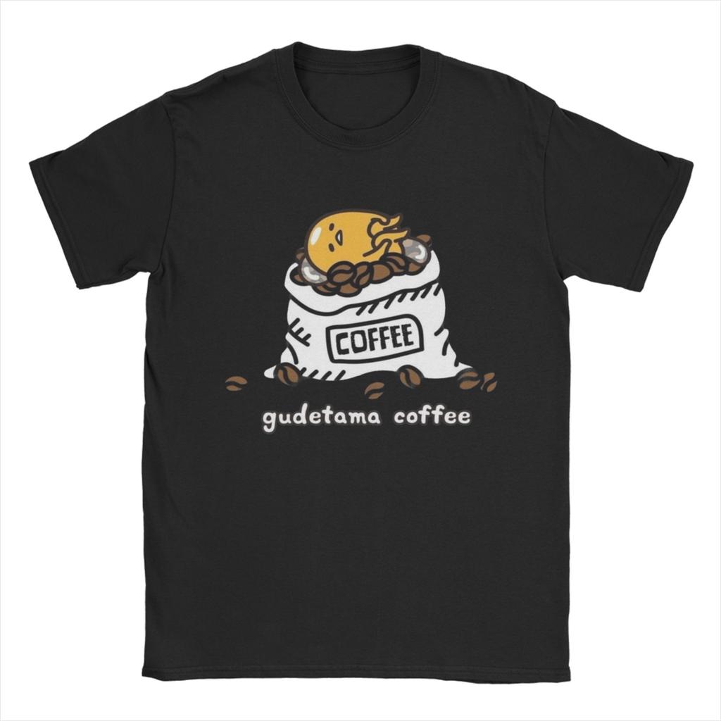 Gudetama Work Hard Sleep Harder  T Shirts  100% Cotton Clothing Crazy Short Sleeve Round Collar Tee Shirt Printed T-Shirt