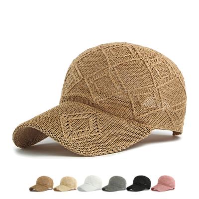 Women's Summer Knitted Mesh Baseball Cap Breathable Outdoor Sun Hat Style Beach Hat