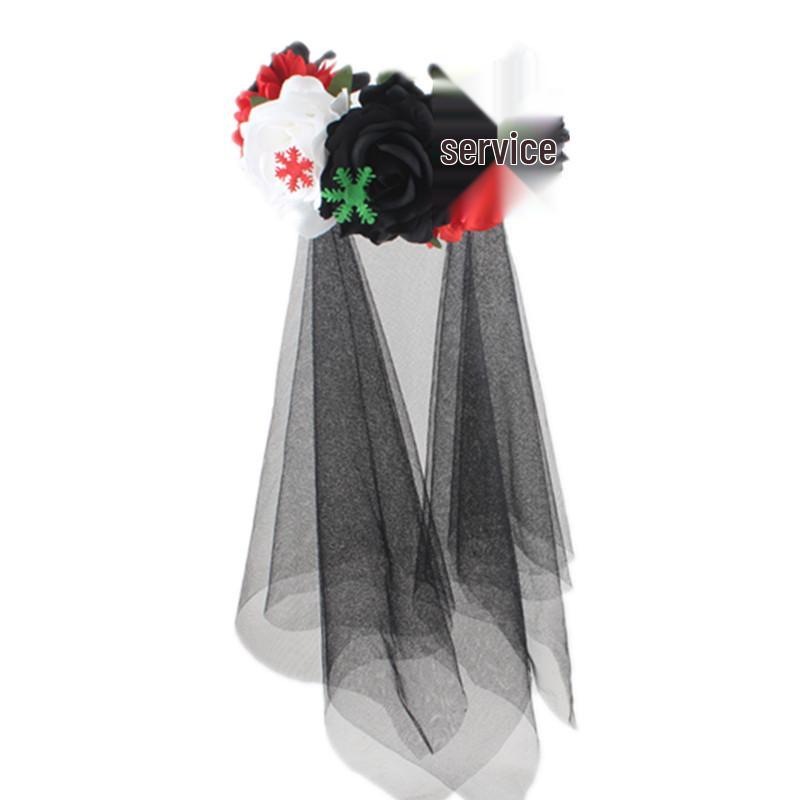 European & American Rose Cosplay Holiday Party Headband - Christmas Floral Hairpiece