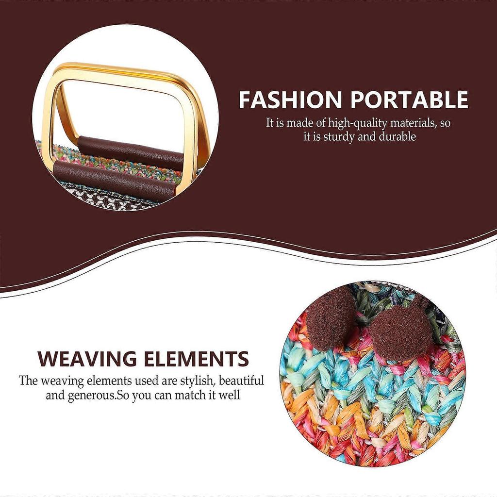Fashionable Straw Woven Bag Large-capacity Straw Woven Handbag for Storage