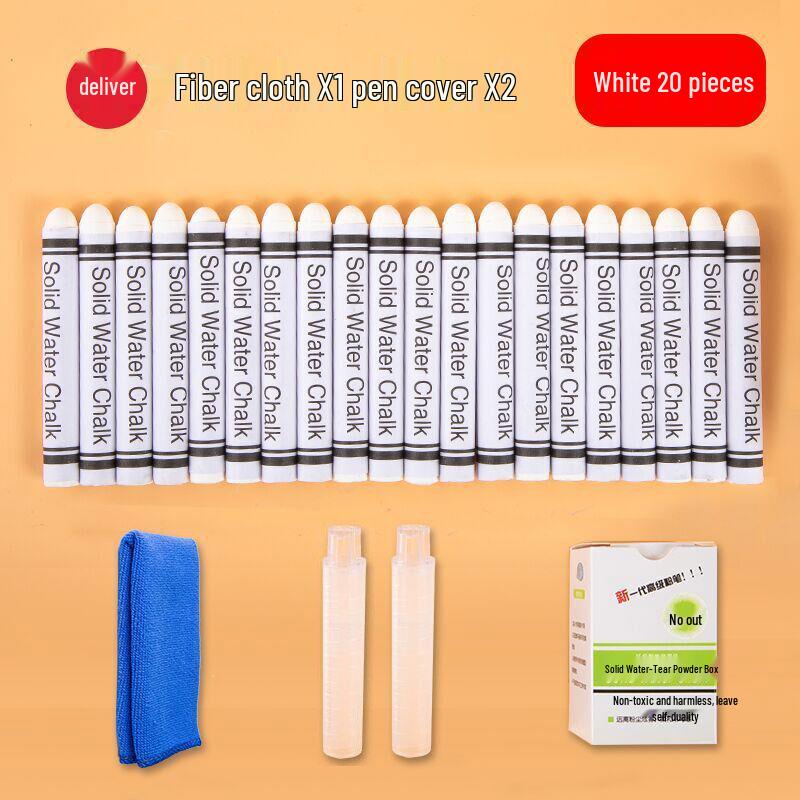 Set di Gessetti Colorati e Penne per Lavagna a Base d'Acqua e Pellicola Murale – Senza Polvere, Solubili in Acqua, Sicuri per Insegnanti e Bambini.
