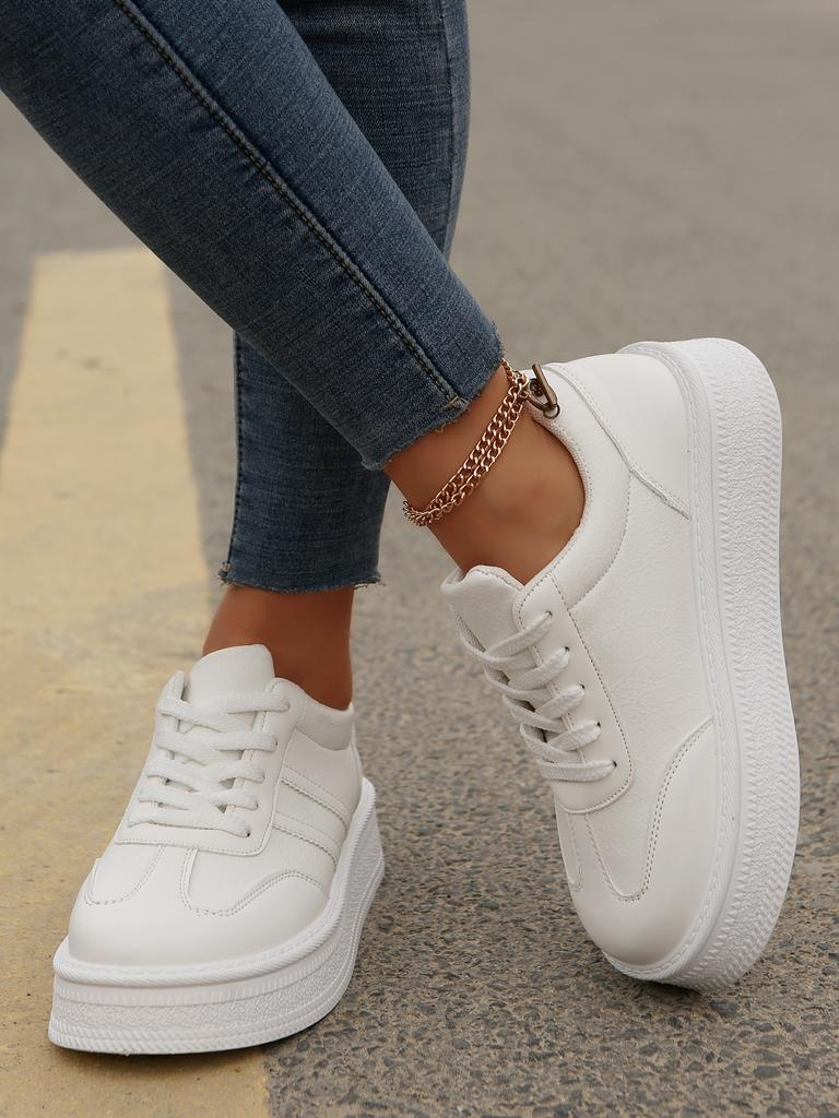 Fashion 2025 New Style Casual Shoes For Women, Ladies Platform Shoes, White Shoes, Comfortable Sneakers, Increase