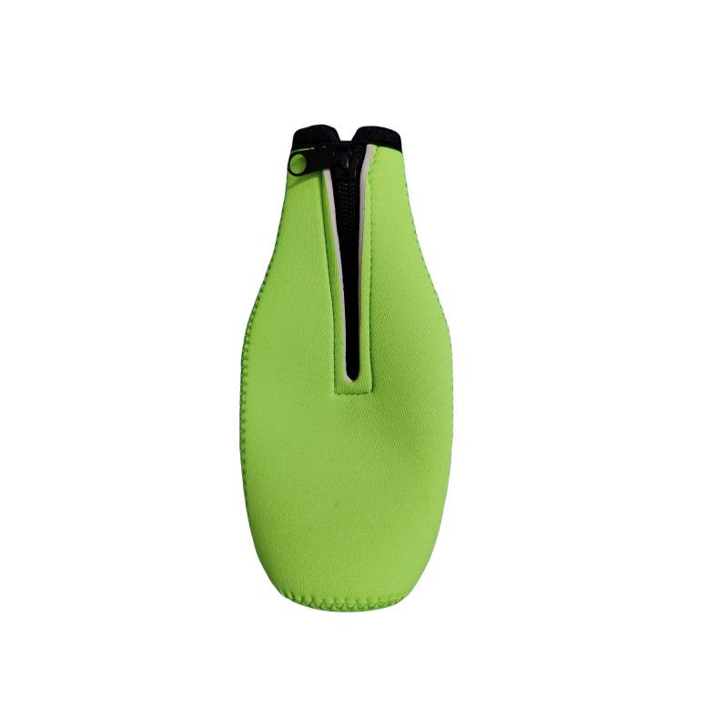 Diving Material Zipper Beer Bottle Sleeve - 330ml Insulated, Anti-Fall, Anti-Bump.