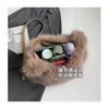 Ielgy One-Shoulder Trendy Plush Handbag Autumn Winter Fashion Large-Capacity Cross-Body Bag