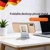 Foldable Aluminum Alloy Mobile Phone Stand Adjustable View Angle Anti Slip Pads For Desktop Watching Office Daily Use