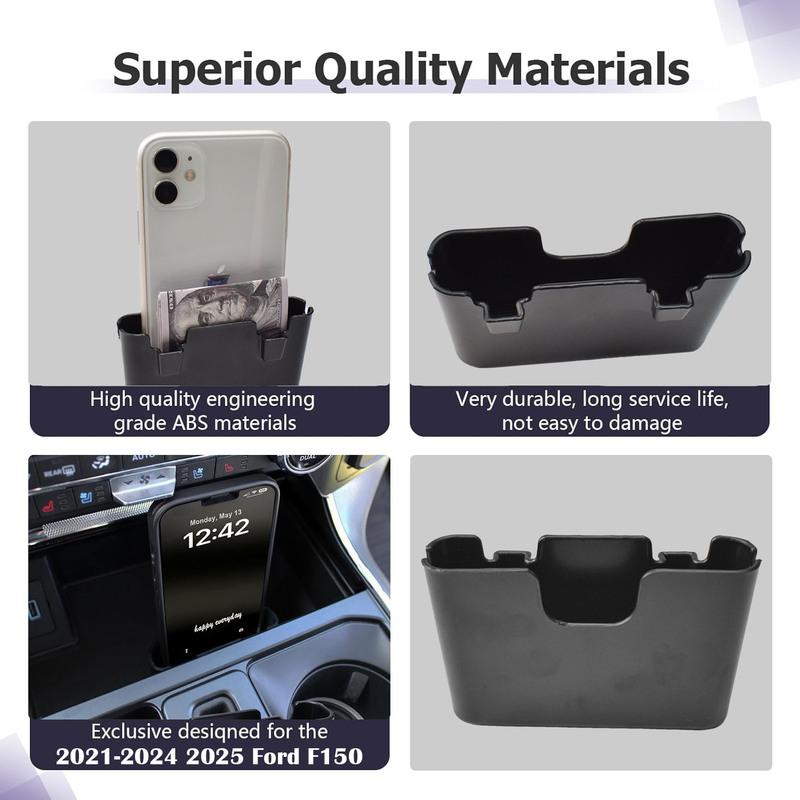 Center Console Phone Hanging Storage Box For -2024 2025 Ford F150 Gear Shift Phone Holder Hanging Storage Organizer Car Tray